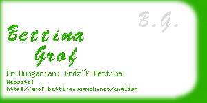 bettina grof business card